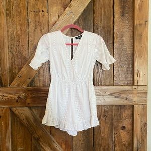 White lace romper
